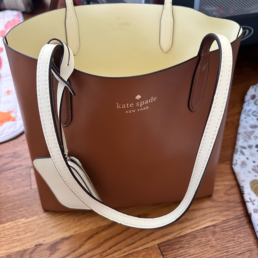 Kate Spade Brown and Cream Tote Bag